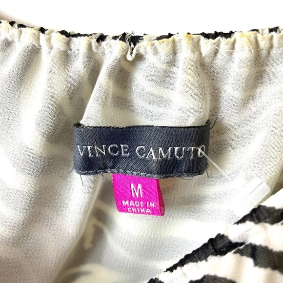 Vince Camuto zebra print off the shoulder blouse medium - Picture 4 of 5